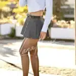 Luxury escort in short skirt