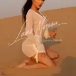 Katja in sheer white dress