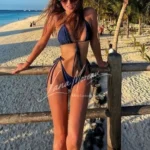 High class bikini model dubai at sunset