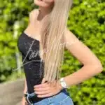 Elegant blonde beauty in sunlight