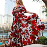 VIP Companion in a floral dress