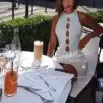 Elegant Paris Escort at café