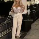 Glamorous Escort Model on City Street
