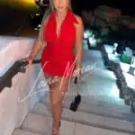 Elegant lady in red dress at night – Escort Service Split Croatia