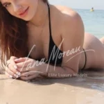 Art student Stella looking seductive on the Dubai beach