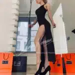 Luxury escort Rome in elegant evening dress