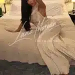 Glamorous evening look in suite